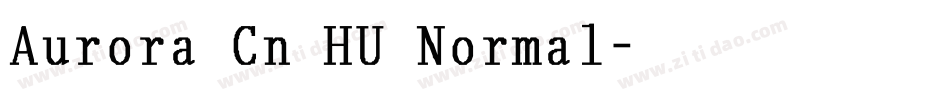Aurora Cn HU Normal字体转换